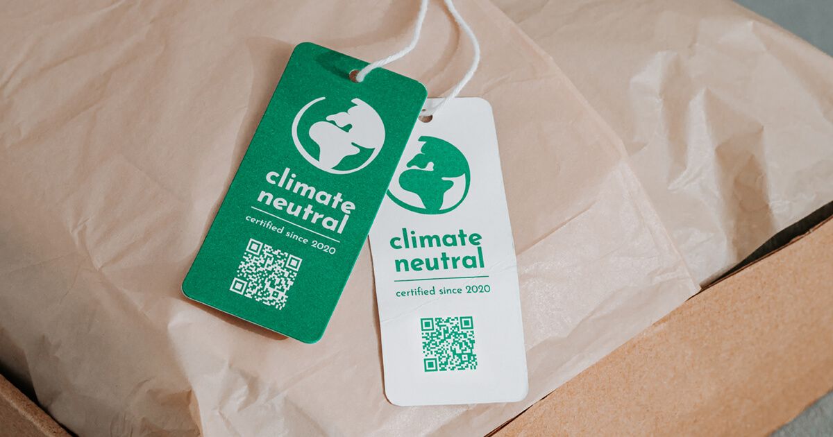 Pacco ecosostenibile e con certificazione di neutralità delle emissioni di CO2